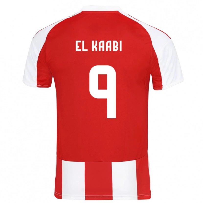 Danxen Hombre Camiseta Ayoub El Kaabi #9 Rojo Blanco 1ª Equipación 2025/26 La Camisa México