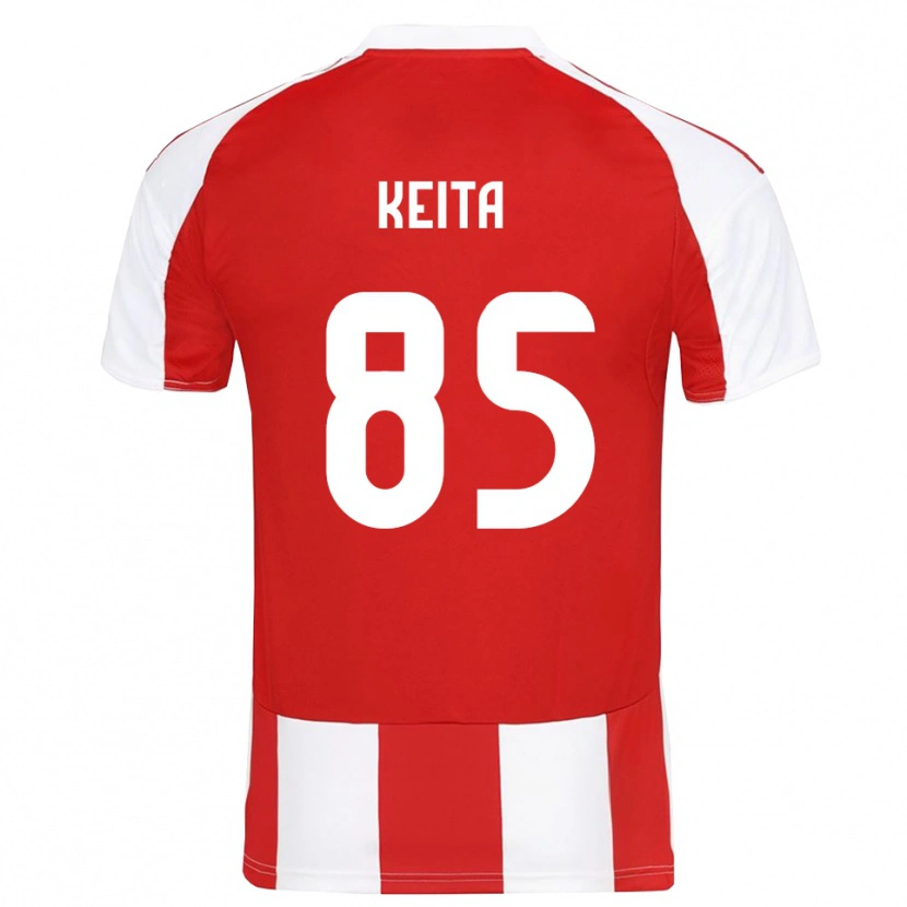 Danxen Hombre Camiseta Diby Keita #85 Rojo Blanco 1ª Equipación 2025/26 La Camisa México