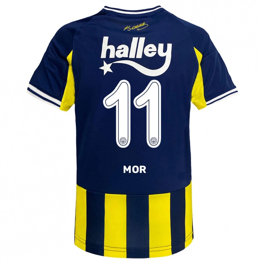 Danxen Hombre Camiseta Emre Mor #11 Amarillo Marino Blanco 1ª Equipación 2025/26 La Camisa México