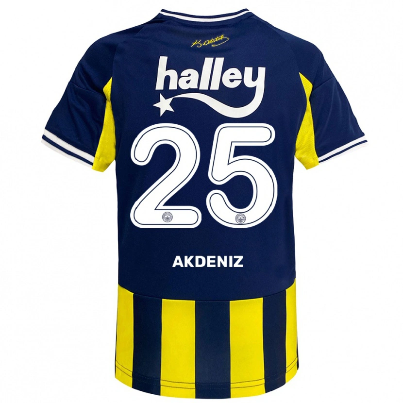 Danxen Hombre Camiseta Zeynep Akdeniz #25 Amarillo Marino Blanco 1ª Equipación 2025/26 La Camisa México