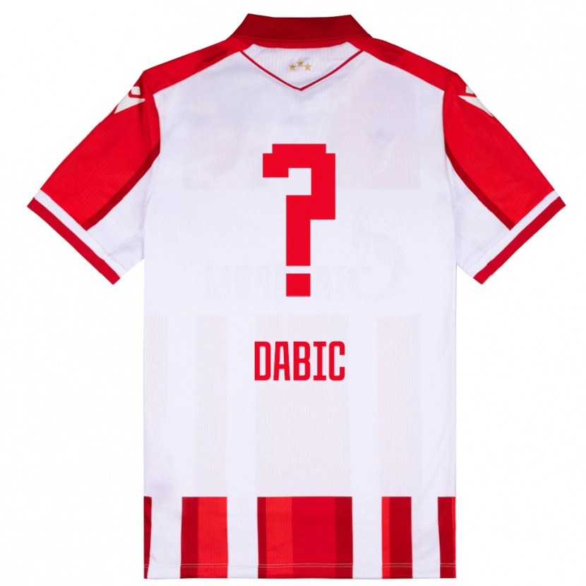 Danxen Hombre Camiseta Stefan Dabic #0 Rojo Blanco 1ª Equipación 2025/26 La Camisa México