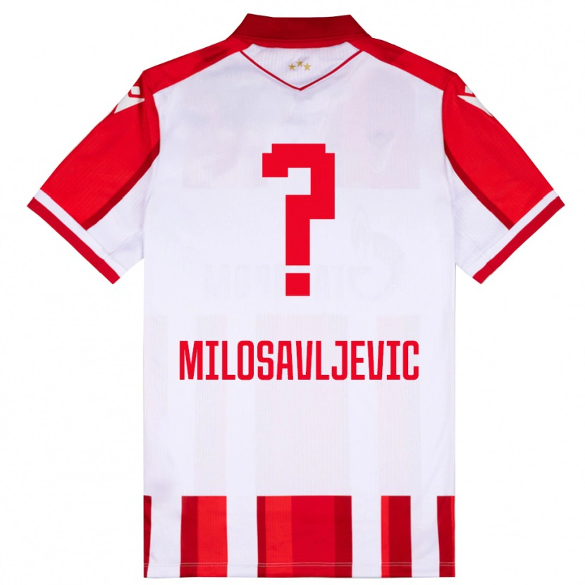 Danxen Hombre Camiseta Mihajlo Milosavljevic #0 Rojo Blanco 1ª Equipación 2025/26 La Camisa México