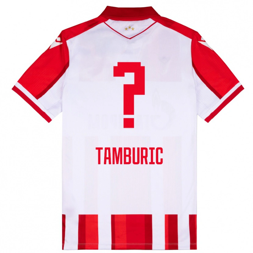 Danxen Hombre Camiseta Vukasin Tamburic #0 Rojo Blanco 1ª Equipación 2025/26 La Camisa México