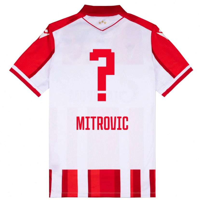 Danxen Hombre Camiseta Dimitrije Mitrovic #0 Rojo Blanco 1ª Equipación 2025/26 La Camisa México