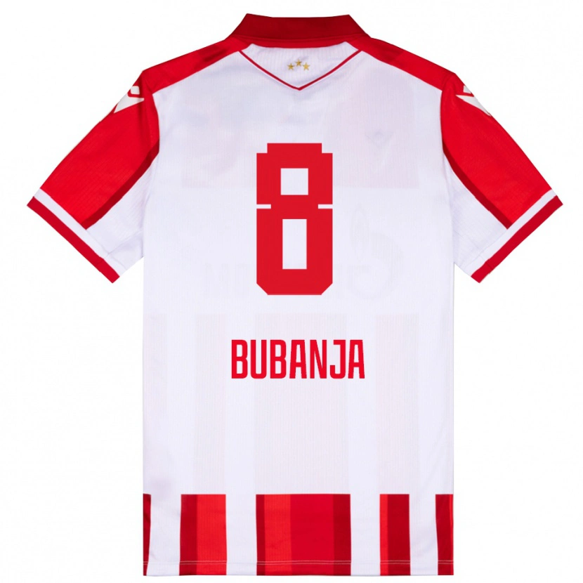 Danxen Hombre Camiseta Igor Bubanja #8 Rojo Blanco 1ª Equipación 2025/26 La Camisa México