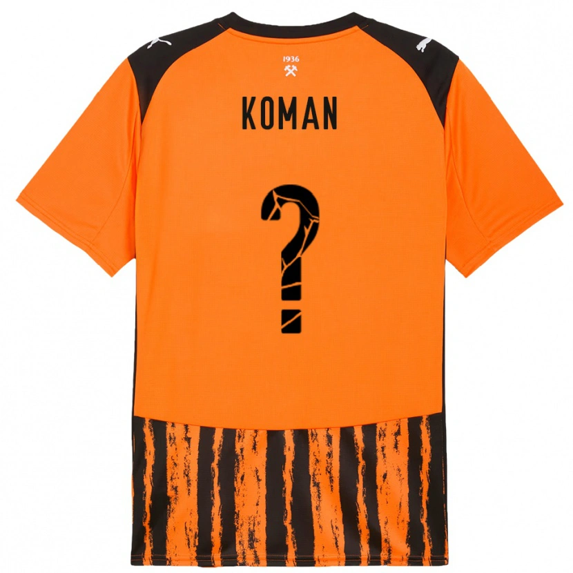 Danxen Hombre Camiseta Semen Koman #0 Naranja Negro 1ª Equipación 2025/26 La Camisa México