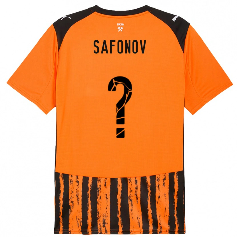 Danxen Hombre Camiseta Arseniy Safonov #0 Naranja Negro 1ª Equipación 2025/26 La Camisa México