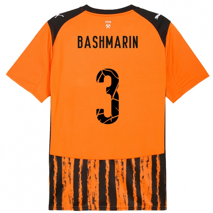 Danxen Hombre Camiseta Oleksandr Bashmarin #3 Naranja Negro 1ª Equipación 2025/26 La Camisa México