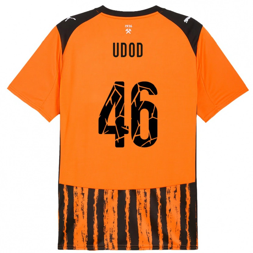 Danxen Hombre Camiseta Danylo Udod #46 Naranja Negro 1ª Equipación 2025/26 La Camisa México