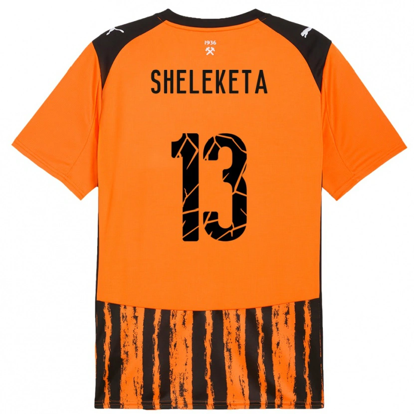 Danxen Hombre Camiseta Mykyta Sheleketa #13 Naranja Negro 1ª Equipación 2025/26 La Camisa México