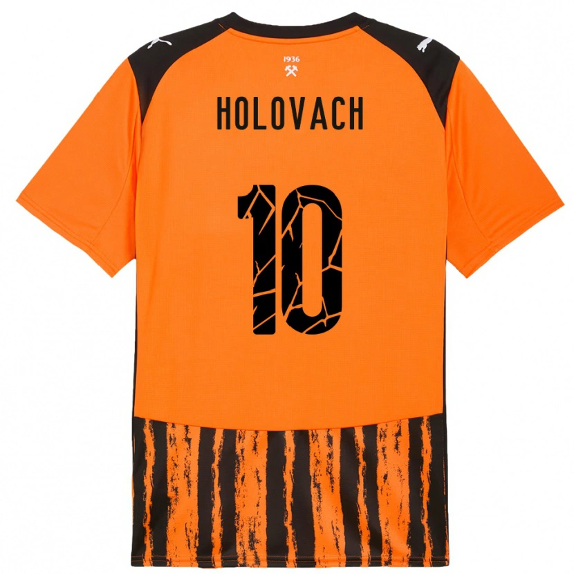 Danxen Hombre Camiseta Viktoriia Holovach #10 Naranja Negro 1ª Equipación 2025/26 La Camisa México