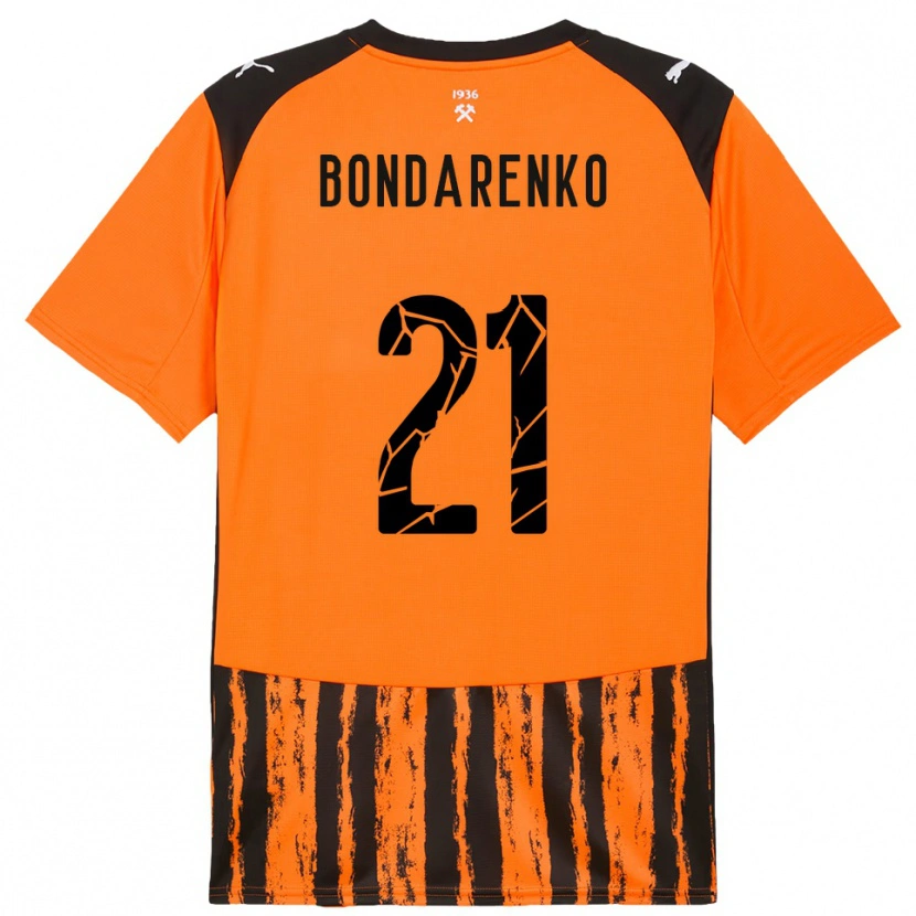 Danxen Hombre Camiseta Artem Bondarenko #21 Naranja Negro 1ª Equipación 2025/26 La Camisa México