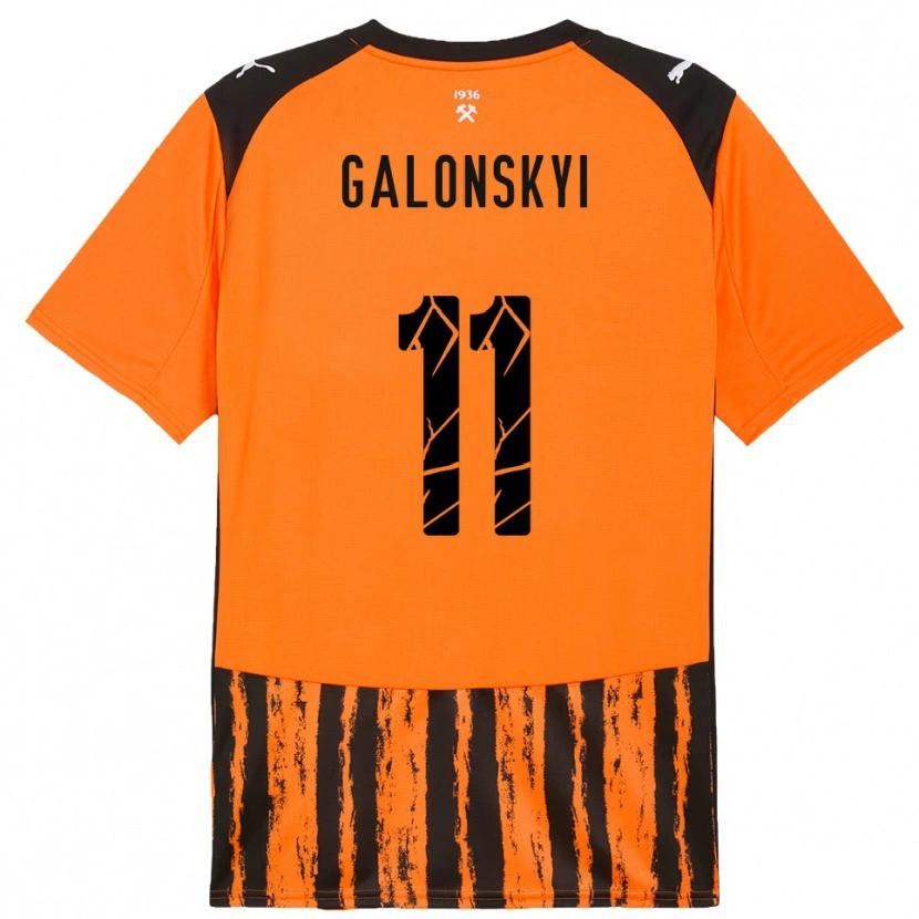 Danxen Hombre Camiseta Valentyn Galonskyi #11 Naranja Negro 1ª Equipación 2025/26 La Camisa México