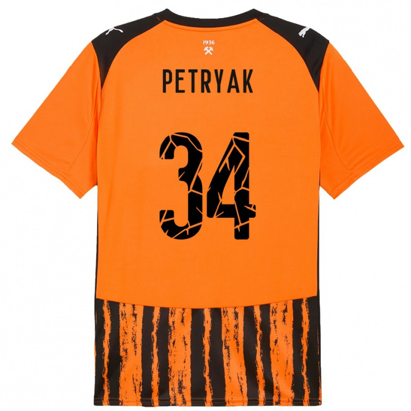 Danxen Hombre Camiseta Ivan Petryak #34 Naranja Negro 1ª Equipación 2025/26 La Camisa México