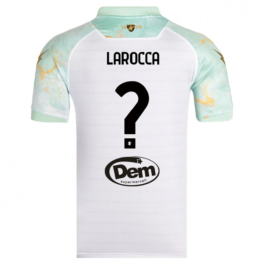 Danxen Hombre Camiseta Lorenzo Larocca #0 Blanco Negro 2ª Equipación 2025/26 La Camisa México