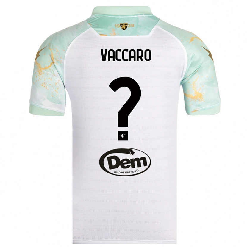 Danxen Hombre Camiseta Cristian Vaccaro #0 Blanco Negro 2ª Equipación 2025/26 La Camisa México