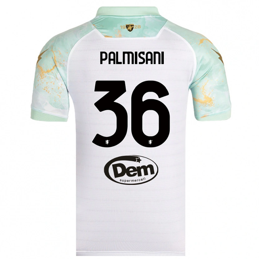 Danxen Hombre Camiseta Lorenzo Palmisani #36 Blanco Negro 2ª Equipación 2025/26 La Camisa México