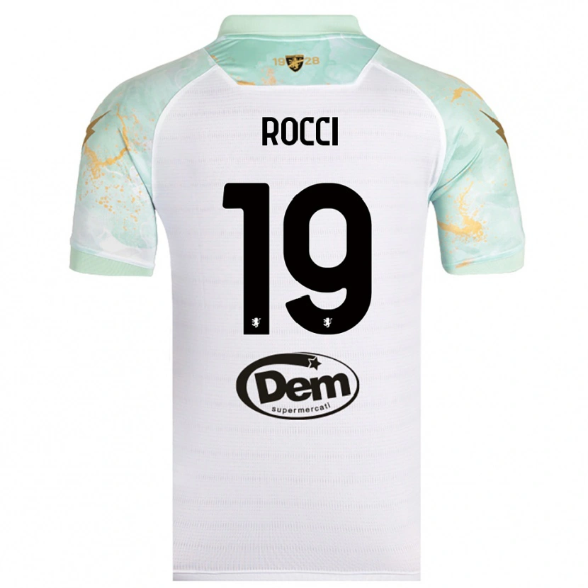Danxen Hombre Camiseta Valerio Rocci #19 Blanco Negro 2ª Equipación 2025/26 La Camisa México