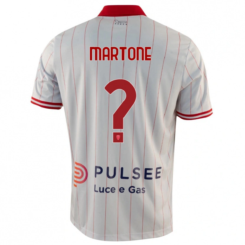 Danxen Hombre Camiseta Giuseppe Martone #0 Blanco Rojo Azul 2ª Equipación 2025/26 La Camisa México