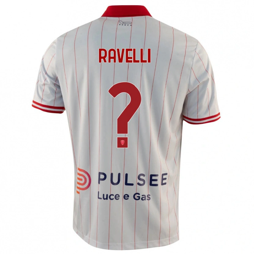 Danxen Hombre Camiseta Etienne Ravelli #0 Blanco Rojo Azul 2ª Equipación 2025/26 La Camisa México