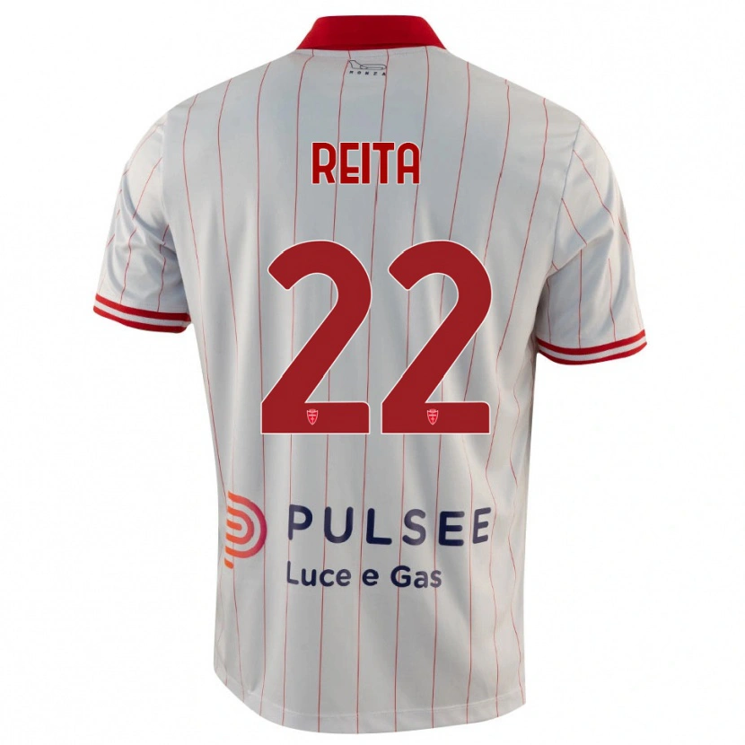 Danxen Hombre Camiseta Francesco Reita #22 Blanco Rojo Azul 2ª Equipación 2025/26 La Camisa México