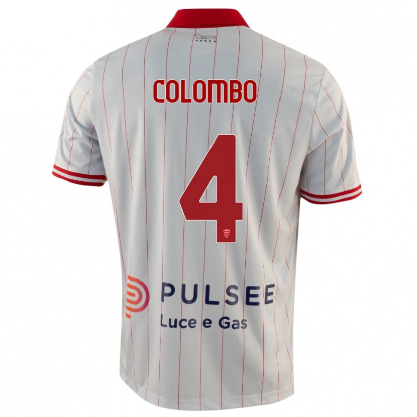 Danxen Hombre Camiseta Leonardo Colombo #4 Blanco Rojo Azul 2ª Equipación 2025/26 La Camisa México