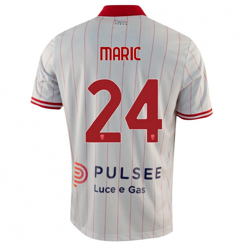 Danxen Hombre Camiseta Mirko Marić #24 Blanco Rojo Azul 2ª Equipación 2025/26 La Camisa México