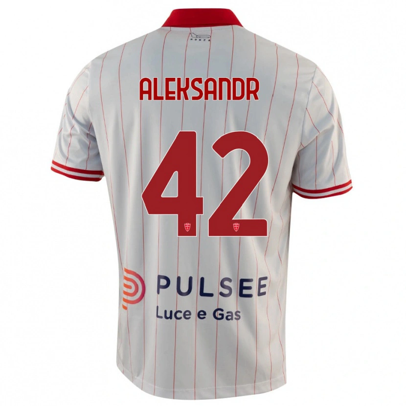 Danxen Hombre Camiseta Aleksandr Ballabio #42 Blanco Rojo Azul 2ª Equipación 2025/26 La Camisa México