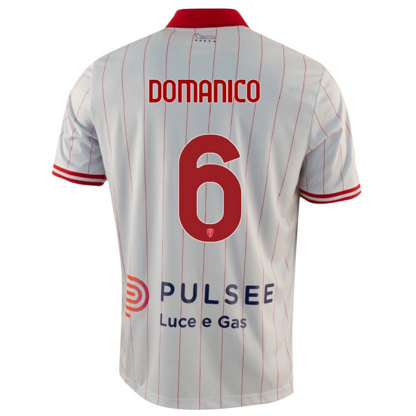 Danxen Hombre Camiseta Saverio Domanico #6 Blanco Rojo Azul 2ª Equipación 2025/26 La Camisa México