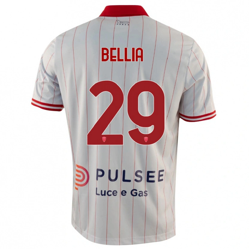 Danxen Hombre Camiseta Edoardo Bellia #29 Blanco Rojo Azul 2ª Equipación 2025/26 La Camisa México