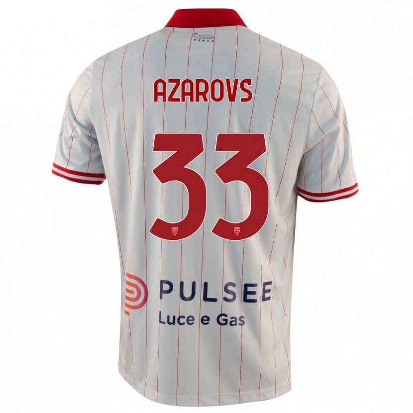 Danxen Hombre Camiseta Timurs Azarovs #33 Blanco Rojo Azul 2ª Equipación 2025/26 La Camisa México