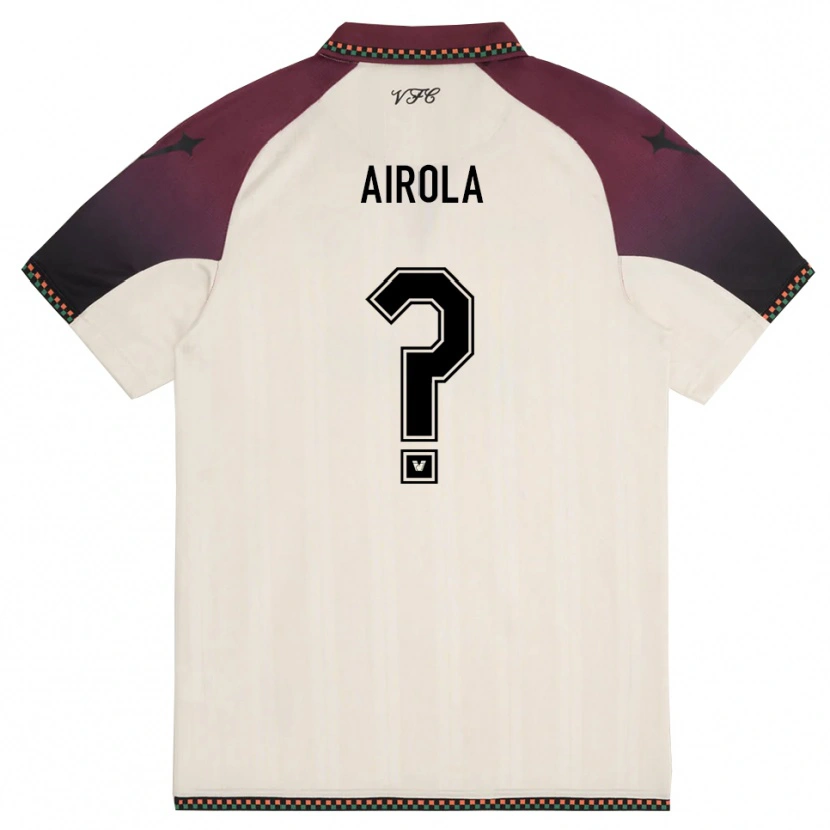 Danxen Hombre Camiseta Beatrice Airola #0 Crema Borgoña 2ª Equipación 2025/26 La Camisa México