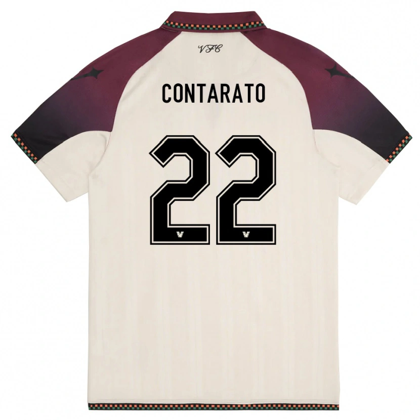 Danxen Hombre Camiseta Ettore Contarato #22 Crema Borgoña 2ª Equipación 2025/26 La Camisa México