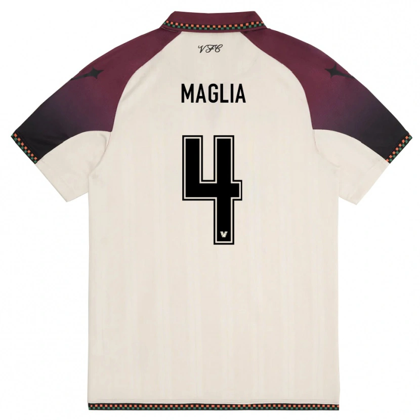 Danxen Hombre Camiseta Jacopo Maglia #4 Crema Borgoña 2ª Equipación 2025/26 La Camisa México