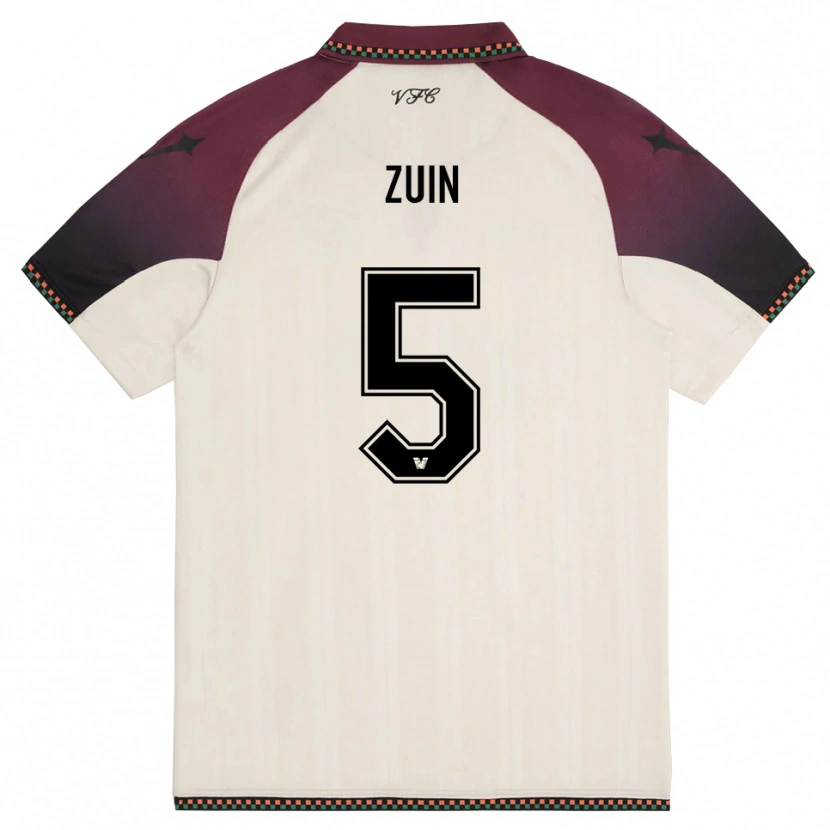 Danxen Hombre Camiseta Gregorio Zuin #5 Crema Borgoña 2ª Equipación 2025/26 La Camisa México