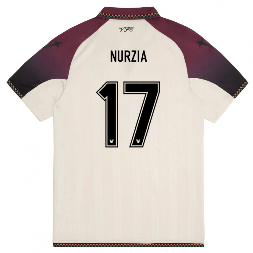 Danxen Hombre Camiseta Martina Nurzia #17 Crema Borgoña 2ª Equipación 2025/26 La Camisa México