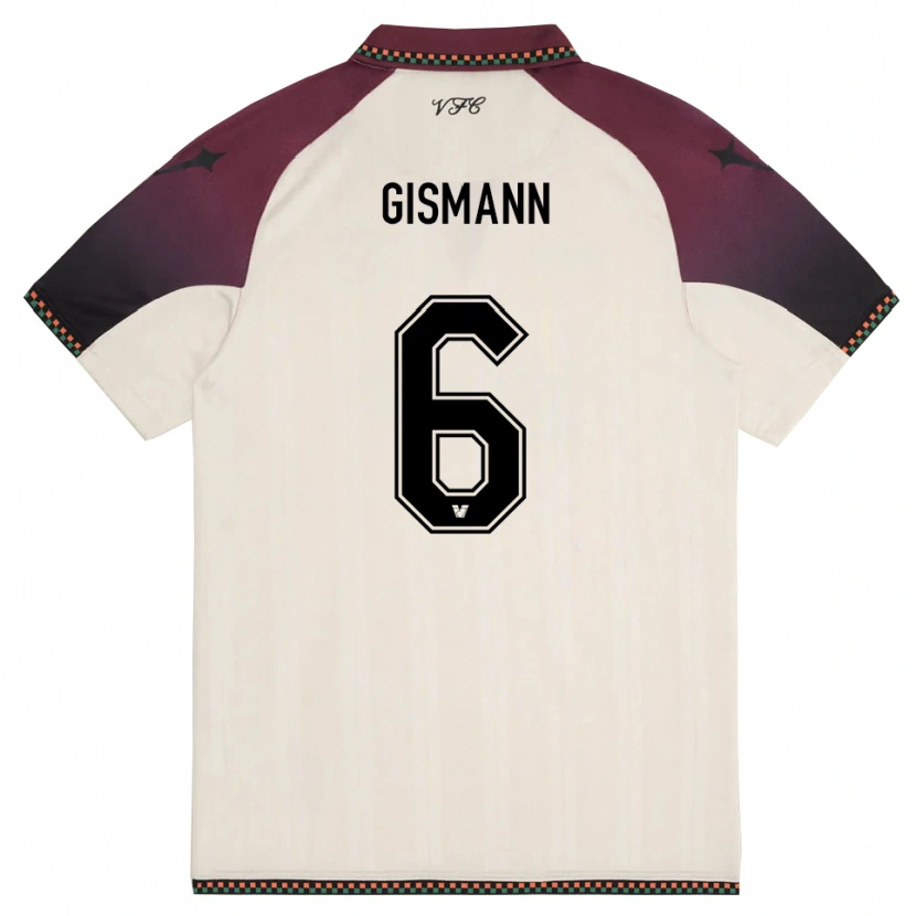 Danxen Hombre Camiseta Lynn Gismann #6 Crema Borgoña 2ª Equipación 2025/26 La Camisa México
