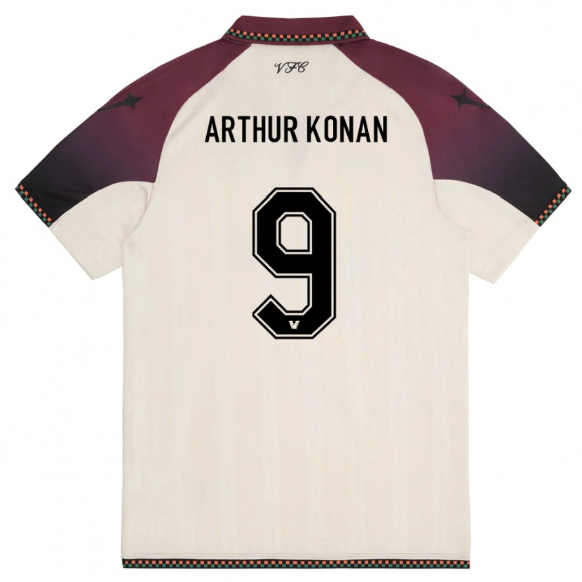 Danxen Hombre Camiseta Demoye Arthur Konan #9 Crema Borgoña 2ª Equipación 2025/26 La Camisa México