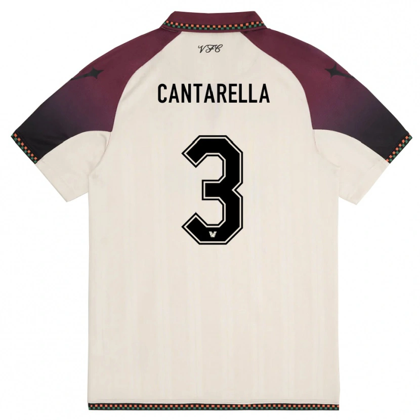 Danxen Hombre Camiseta Ilaria Cantarella #3 Crema Borgoña 2ª Equipación 2025/26 La Camisa México