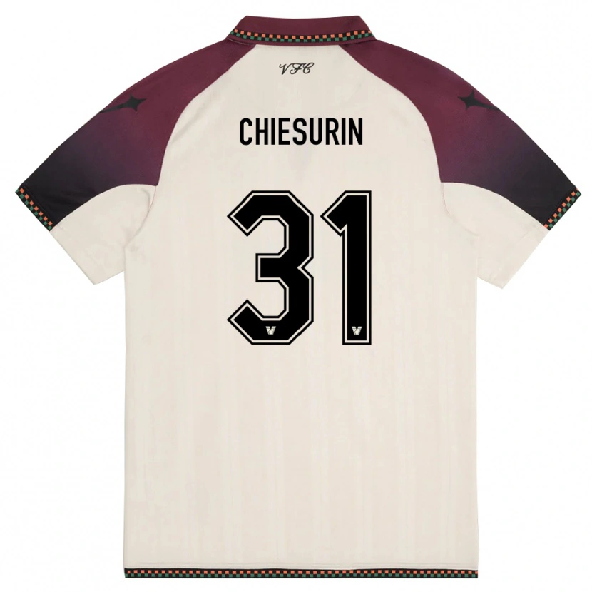 Danxen Hombre Camiseta Alberto Chiesurin #31 Crema Borgoña 2ª Equipación 2025/26 La Camisa México