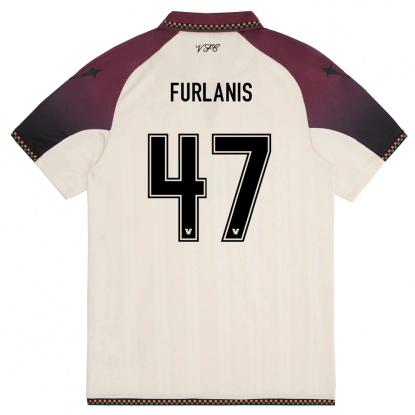 Danxen Hombre Camiseta Giorgia Furlanis #47 Crema Borgoña 2ª Equipación 2025/26 La Camisa México