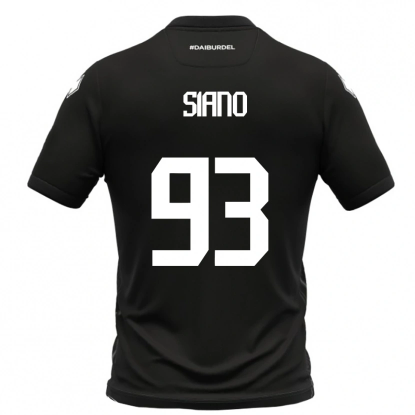 Danxen Hombre Camiseta Alessandro Siano #93 Negro Blanco 2ª Equipación 2025/26 La Camisa México