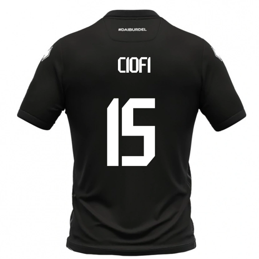 Danxen Hombre Camiseta Andrea Ciofi #15 Negro Blanco 2ª Equipación 2025/26 La Camisa México