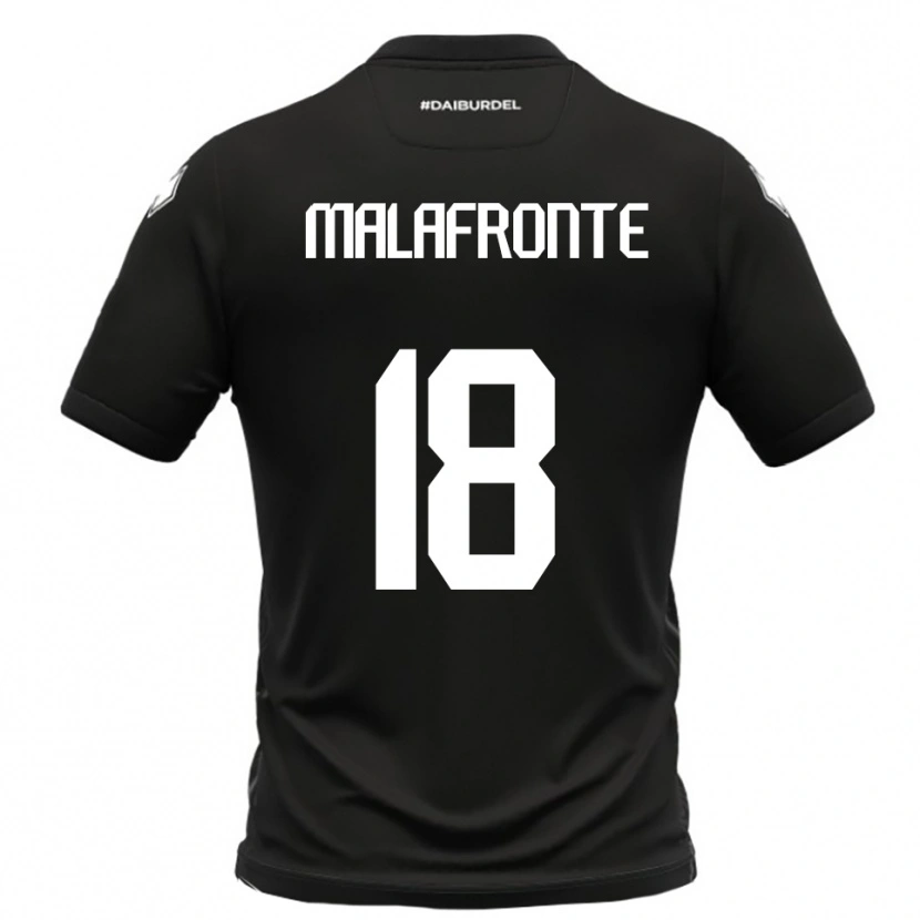 Danxen Hombre Camiseta Giovanni Malafronte #18 Negro Blanco 2ª Equipación 2025/26 La Camisa México