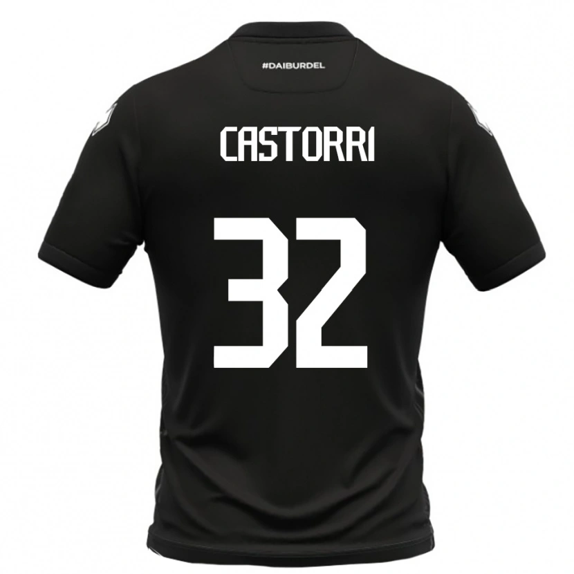 Danxen Hombre Camiseta Gianmarco Castorri #32 Negro Blanco 2ª Equipación 2025/26 La Camisa México