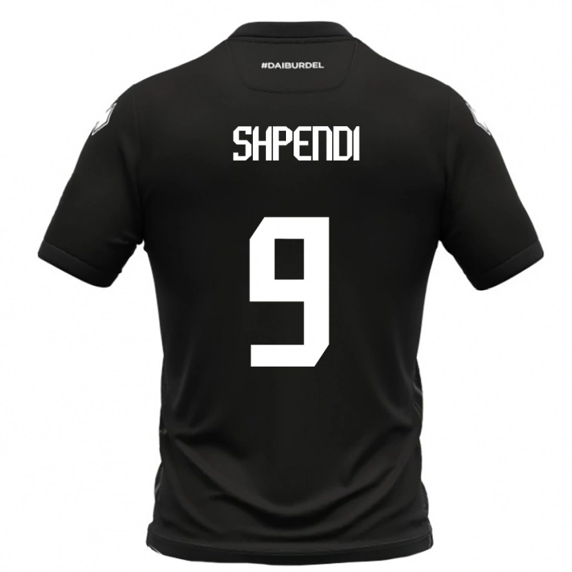 Danxen Hombre Camiseta Cristian Shpendi #9 Negro Blanco 2ª Equipación 2025/26 La Camisa México