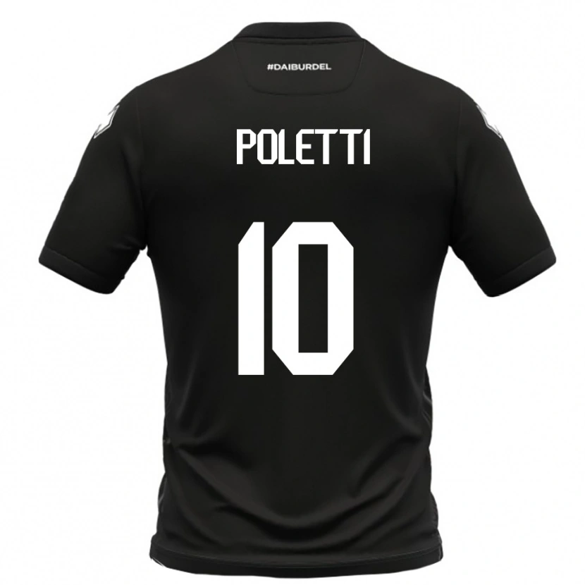 Danxen Hombre Camiseta Thomas Poletti #10 Negro Blanco 2ª Equipación 2025/26 La Camisa México