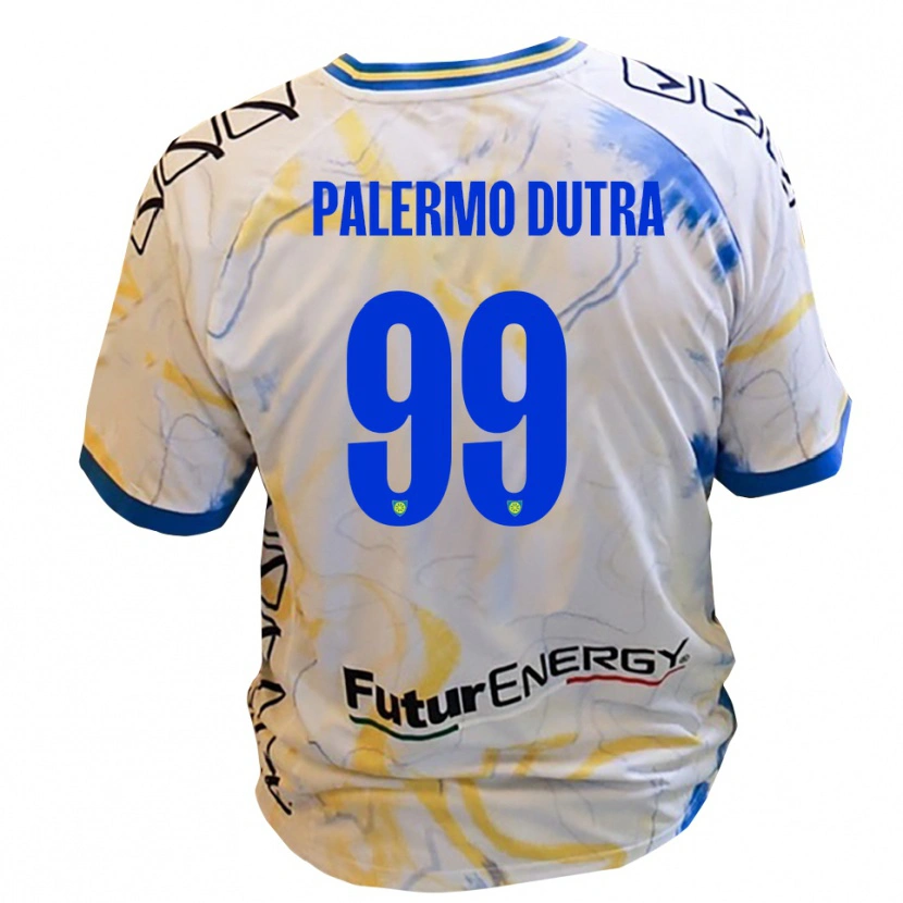 Danxen Hombre Camiseta Ryduan Palermo Dutra #99 Blanco Amarillo Azul 2ª Equipación 2025/26 La Camisa México