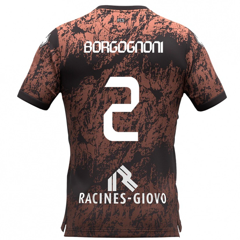 Danxen Hombre Camiseta Giovanni Borgognoni #2 Marrón Negro 2ª Equipación 2025/26 La Camisa México