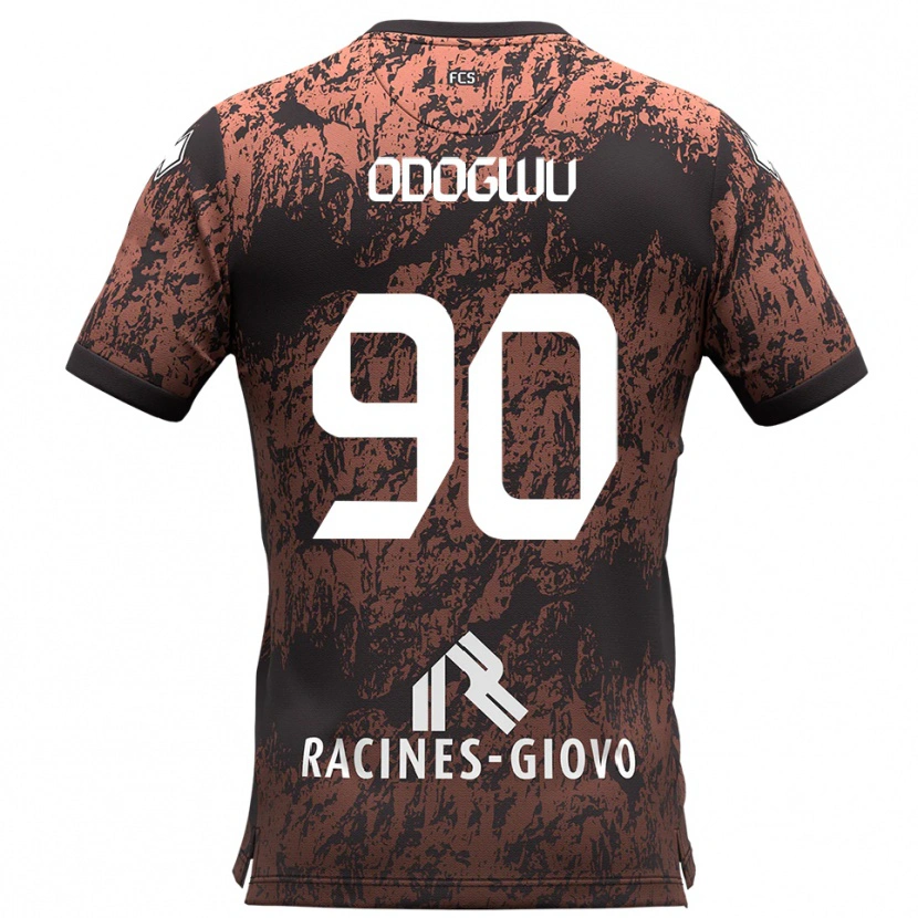 Danxen Hombre Camiseta Raphael Odogwu #90 Marrón Negro 2ª Equipación 2025/26 La Camisa México